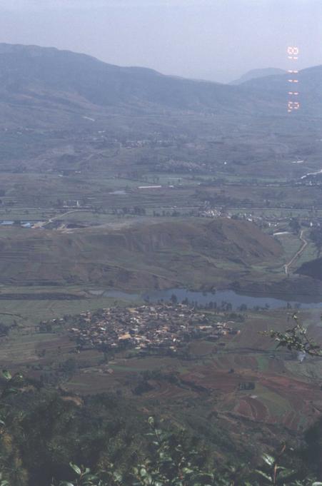 A view over the confluence towards the village below, where we began our climb.