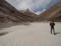 #4: Rainer walking across giant sand flat in U-valley