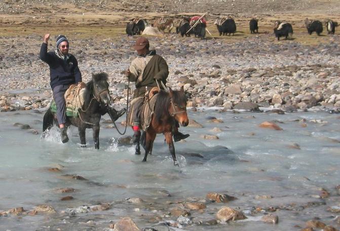 Chief being led across by Bade