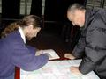 #6: On the slow boat in the State Room studying the maps Targ Parsons (left) and Richard Jones