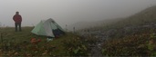 #6: Our tent and Peter at the closest we made it - 4.3km from the confluence.  