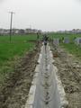 #5: Concrete ditch being laid just to the east of the confluence