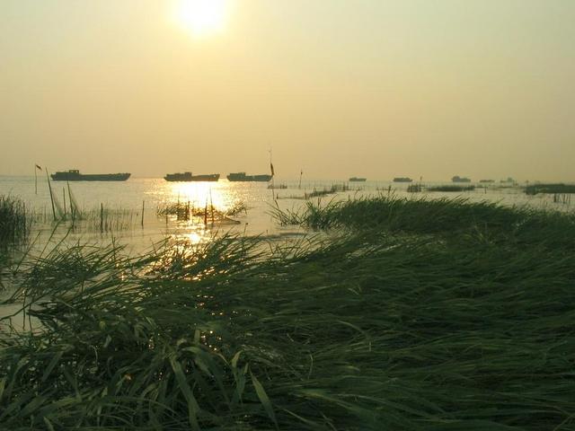 View west and general view - boats and crab nets