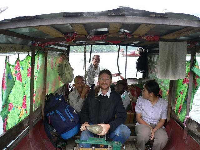 Boat across river to Liulangguan.