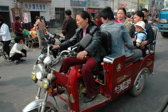 Scene from the main street of Zhang Pan township