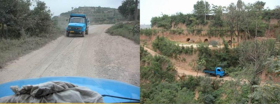 Riding the dump truck; typical area terrain and caves