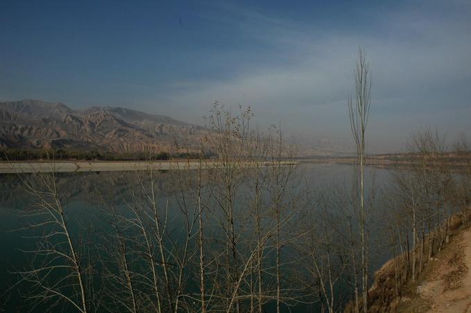 Distant view of the confluence point - 1.5 km away