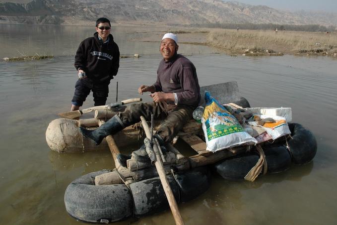 Button and Mr. Hong whose raft made the day