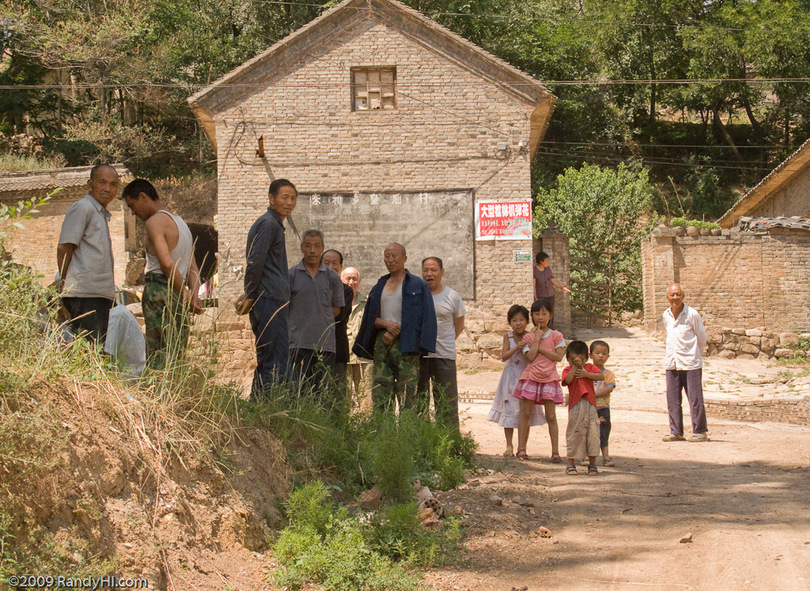 Some of the mountain farm villagers that came out to see the two suprise visitors from America