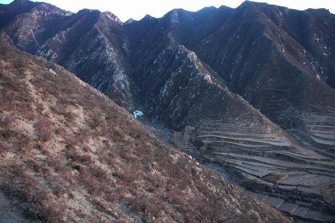 CP located 500 meters away - about 100 meter above the snow patch in the valley