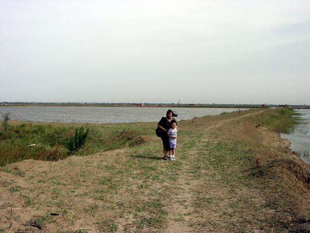 Jeannette & Joi on the ridge overlooking the lake.