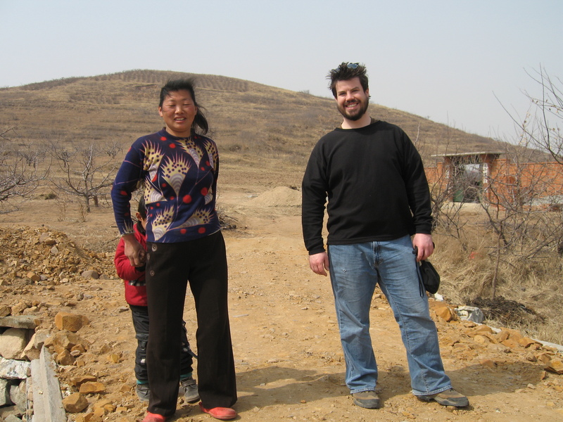 The farmer, her son and myself