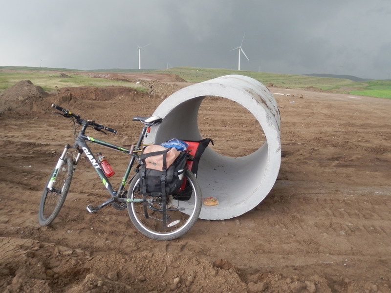 Shelter in a Concrete Pipe