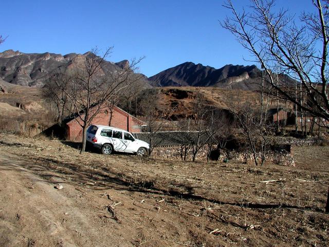 Nearest house from the point & our hunting vehicle