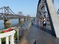 #2: Peter and Andy heading out on the Broken Bridge; operational bridge to the left