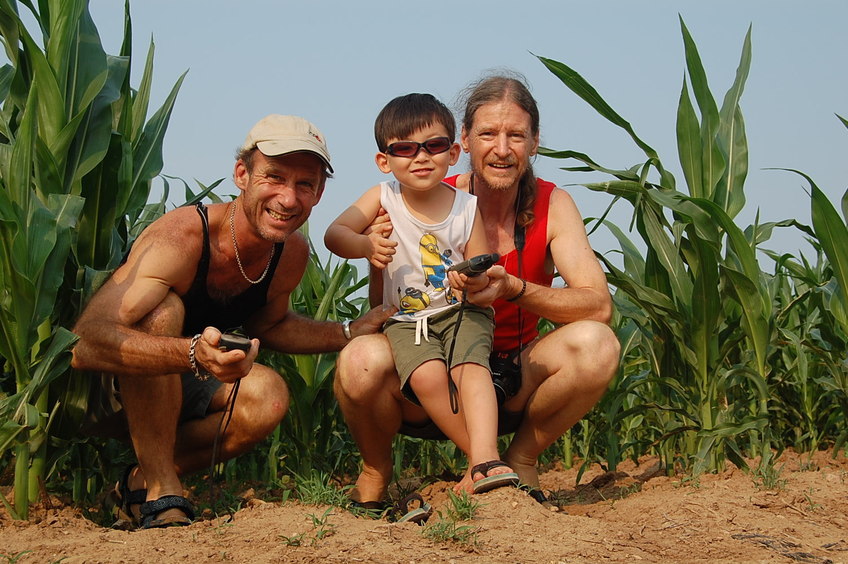 Happy confluencers: Peter, Andy, and Targ (left to right)