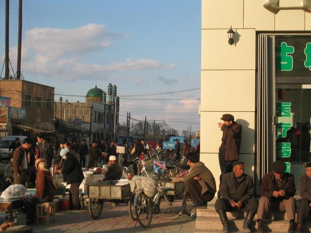 Qitai with mosque in background