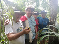 #8: Esteban Vélez, Javier Buitrago, Clemencia Duque and Maria Eugenia Hurtado in the morichal