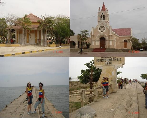 CULTURE HOUSE, THE PUERTO COLOMBIA CHURCH, EVA AND ROSALDA AT THE DOCK