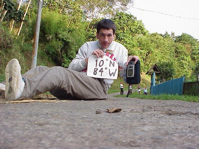 Joseph Kerski at the confluence site.