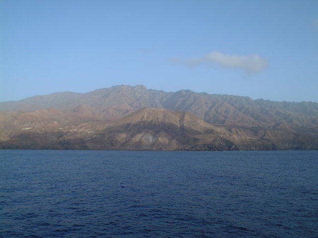 Ilha de Santo Antão seen towards North from the Confluence