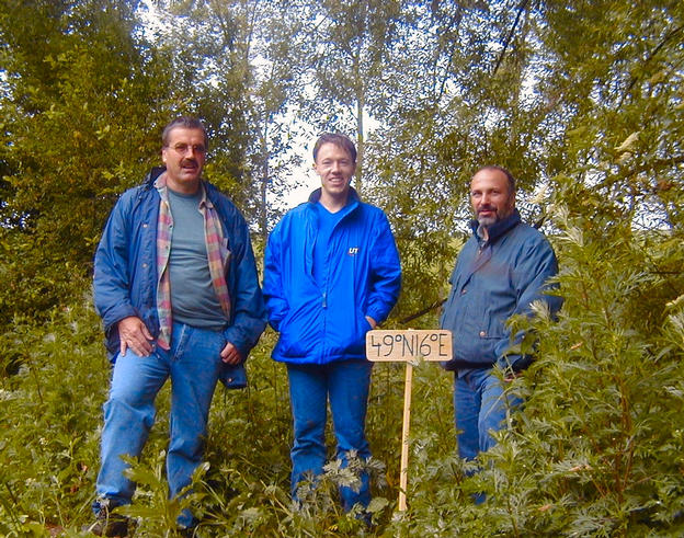 Hans, Martin & Klaus together with reference plate