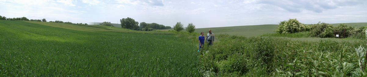 Panorama from south to west with actual reference plate position