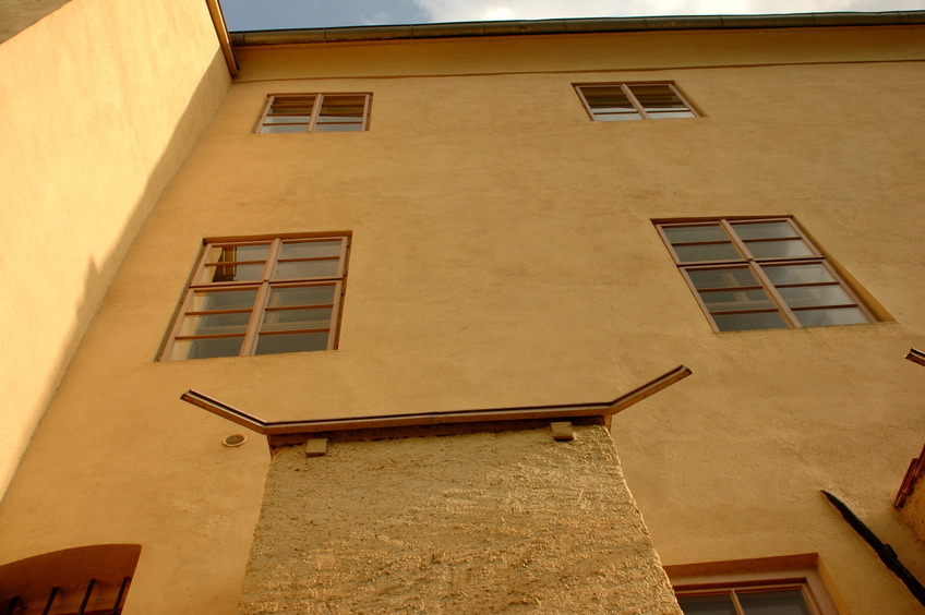 South view, castle wall