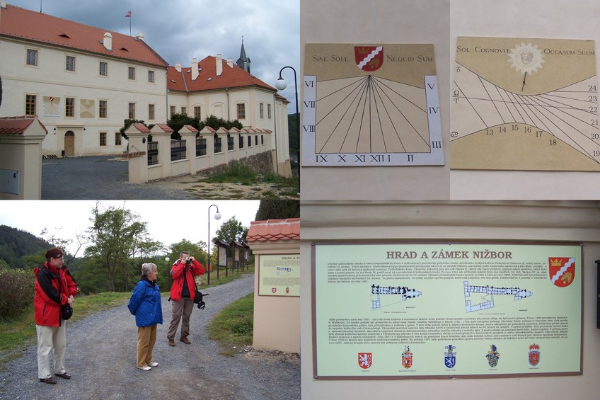 Nižbor castle with sundials