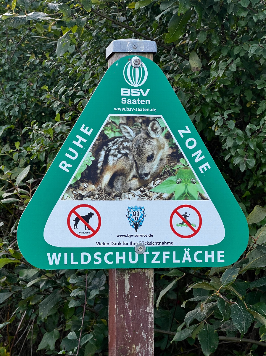 A sign marking the nature preserve, just South of the point