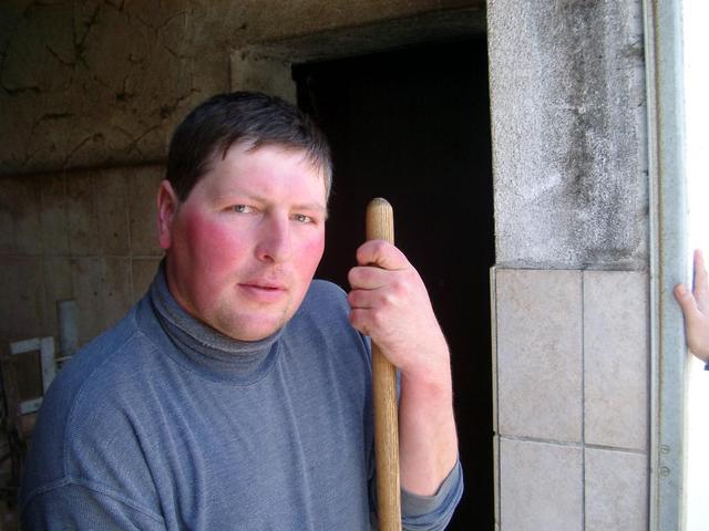 Young Upper Swabian Farmer, friendly (perhaps slightly suspicious of confluence hunters)