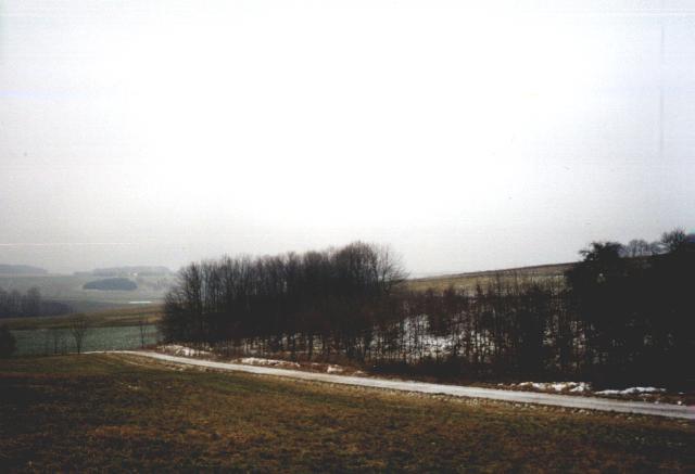 Confluence from the hill on the opposite side, facing south.