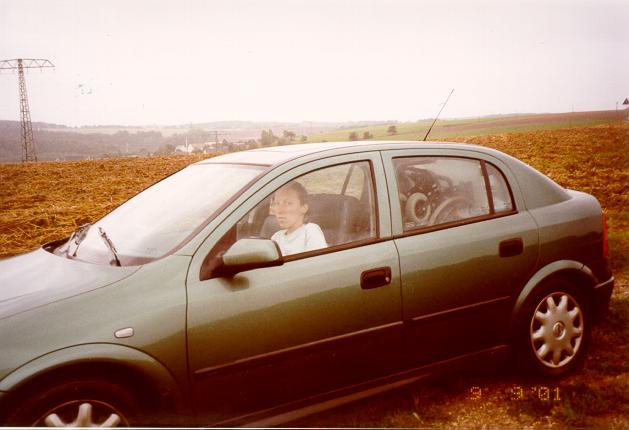 Gabi - waiting in her car