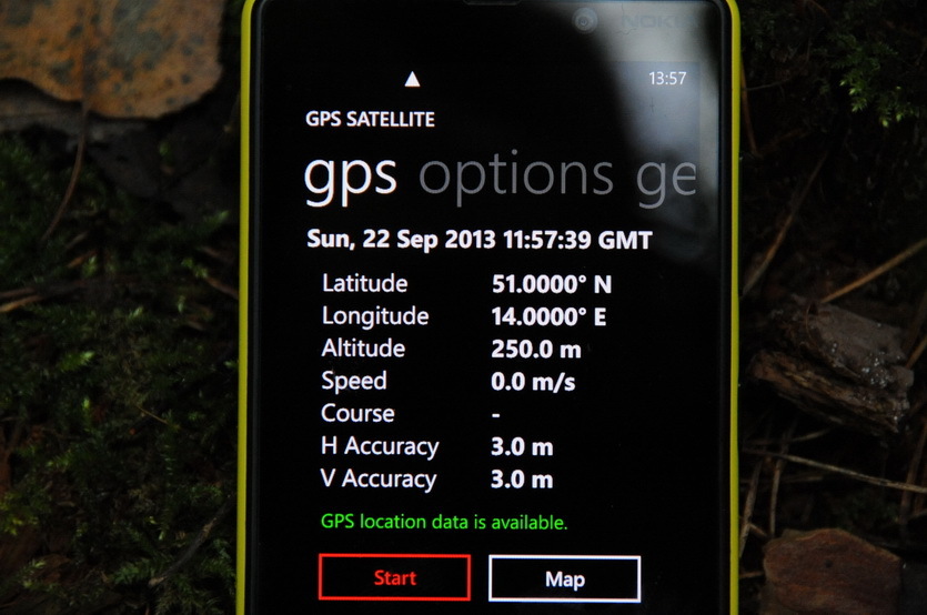 GPS reading