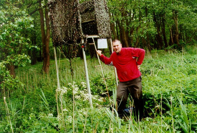 That's me at the raised hide marking the point.