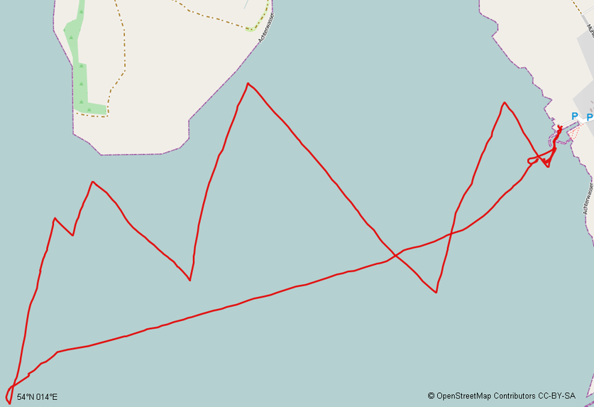 Tracklog. (Map © OpenStreetMap Contributors CC-BY-SA)