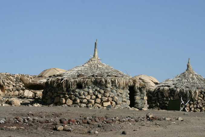 The Afari-run camp at Lake Abhé