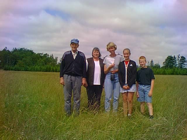 Here we are on the confluence with the land owners