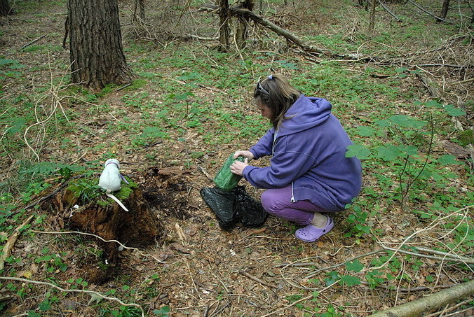 Renate @ N56 E012 and the nearby geocache