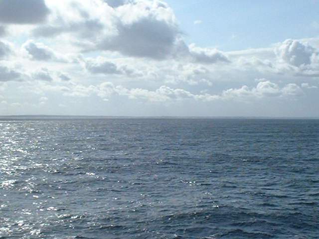 Low coast visible from the confluence