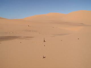 #1: Looking north over the point - marked with stones