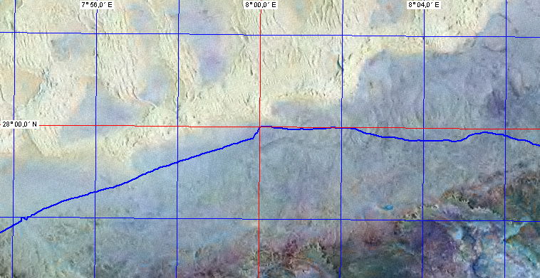 Our track (picture from zulu.ssc.nasa.gov/mrsid/, track data from OziExplorer, www.oziexplorer.com)