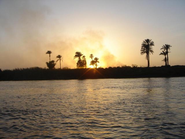 Sunset over the Nile at Luxor