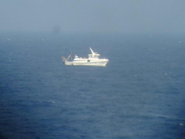 Spanish fishing boat near Alborán