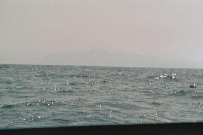 The view to the south with a faint Mount Montgo