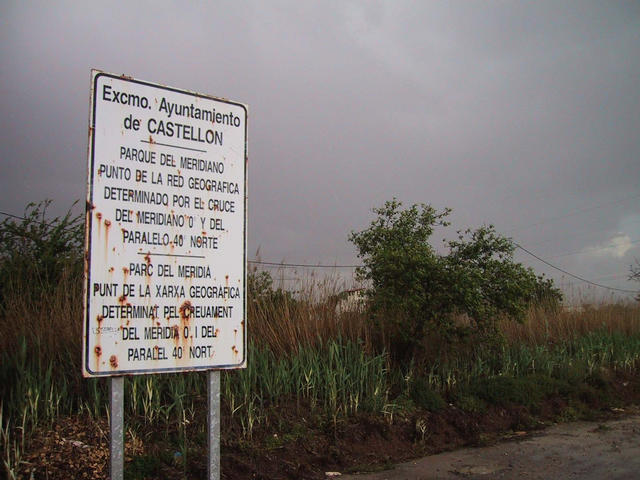 Sign anouncing the "Meridian park"