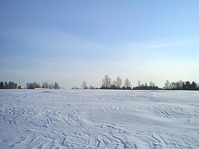 A view to east, a grain silo of nearby farm can be seen in the distance, far left.