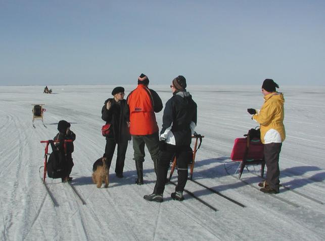 Still 7 km to go (63N 21E behind fisherman’s snowmobile)