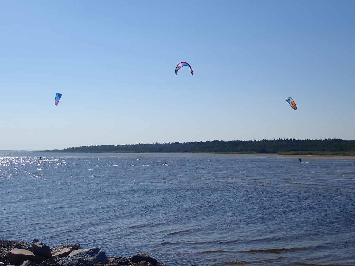 Kitesurving  by nere the Island Hailuoto