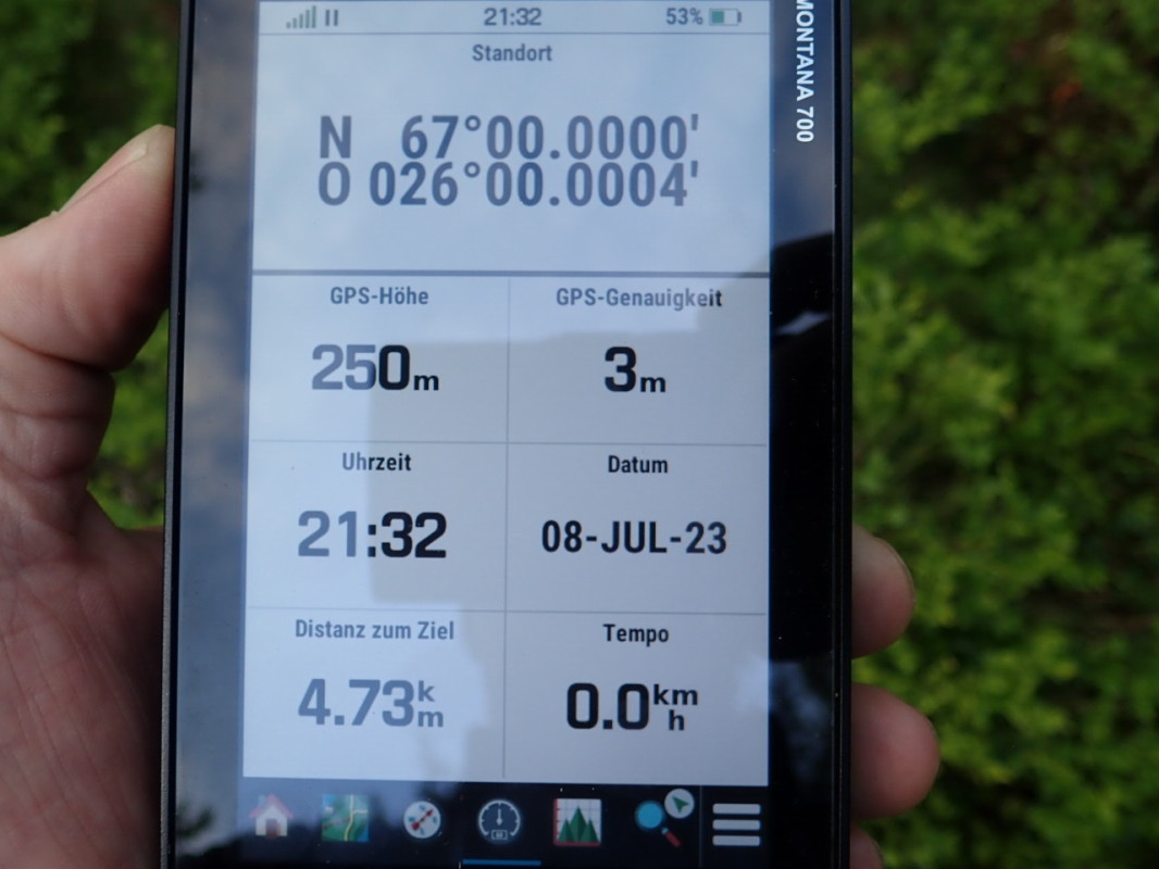 GPS + Galileo Position / Zwei Geosystem Position